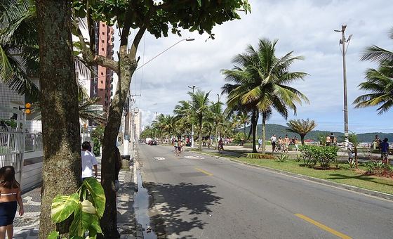 Praia da Guilhermina, em Praia Grande